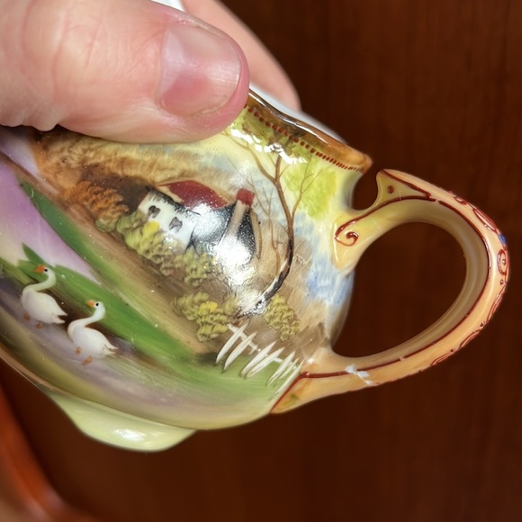 💯 Antique Nippon set sugar creamer under plates mustard or honey container - Picture 7 of 14